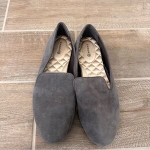 Birdies The Starling slate Grey loafers suede Leather Sz 8